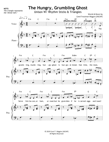 The Hungry Grumbling Ghost Sheet Music