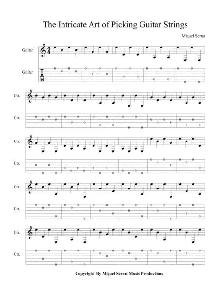 The Intricate Art Of Picking Guitar Strings Sheet Music