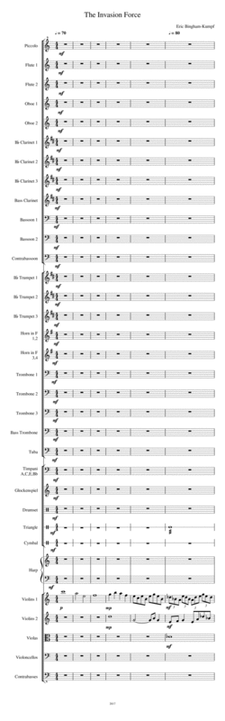 Free Sheet Music The Invasion Force