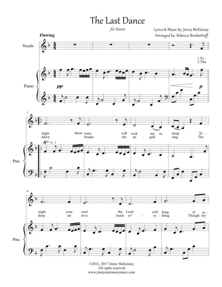 Free Sheet Music The Last Dance