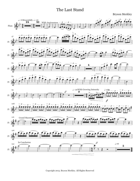 The Last Stand Parts Sheet Music