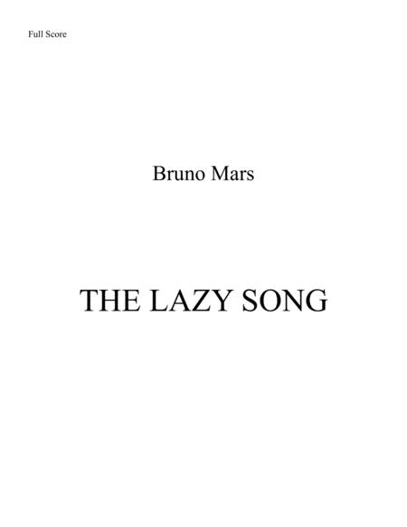 The Lazy Song Brass Quintet Sheet Music