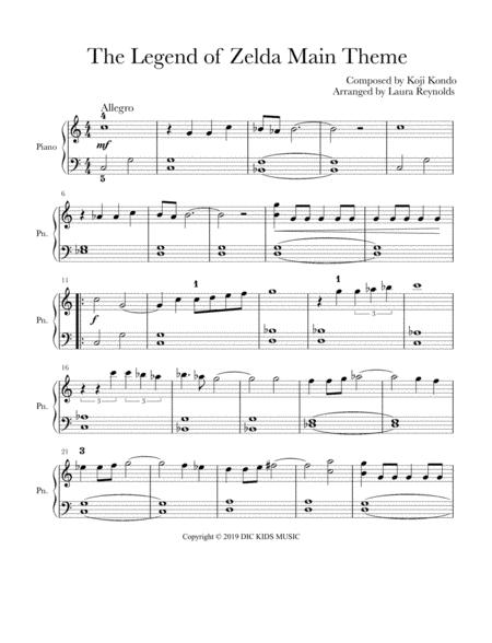 The Legend Of Zelda Easy Beginner Sheet Music