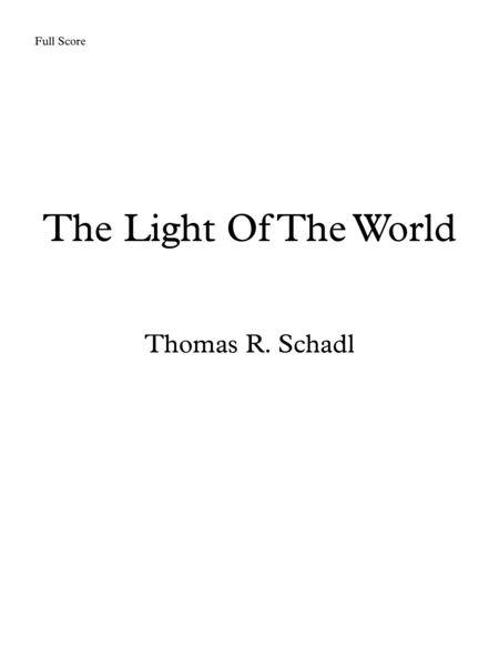 The Light Of The World Sheet Music