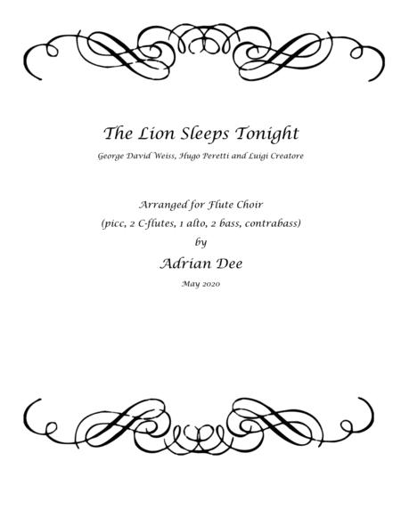 The Lion Sleeps Tonight For Flute Choir Sheet Music