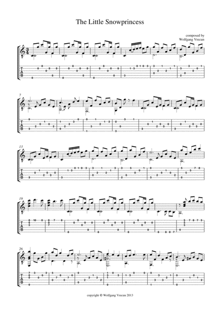 The Little Snowprincess Sheet Music