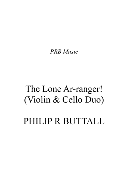 The Lone Ar Ranger Violin Cello Score Sheet Music