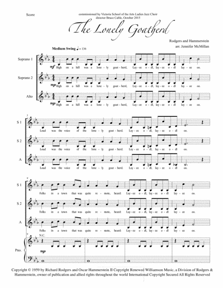 The Lonely Goatherd Sheet Music