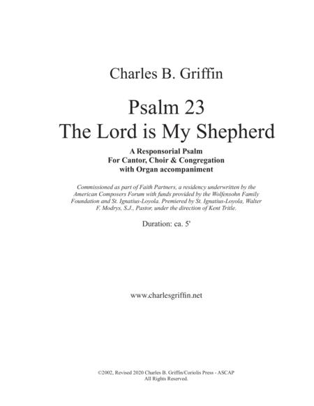 Free Sheet Music The Lord Is My Shepherd Responsorial Psalm 23