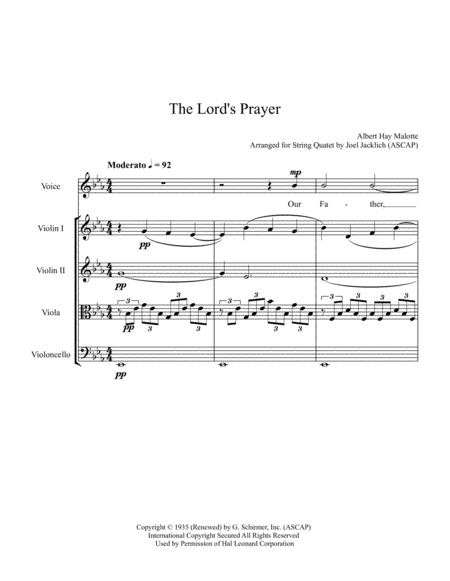 Free Sheet Music The Lord Prayer Key Of E Flat