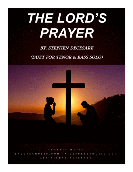 Free Sheet Music The Lords Prayer Duet For Tenor And Bass Solo