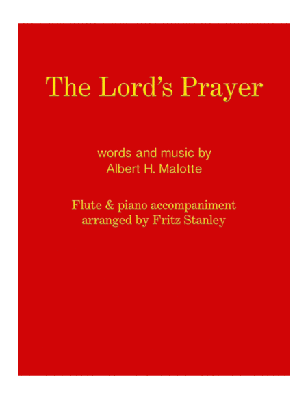 Free Sheet Music The Lords Prayer Flute Piano Accompaniment