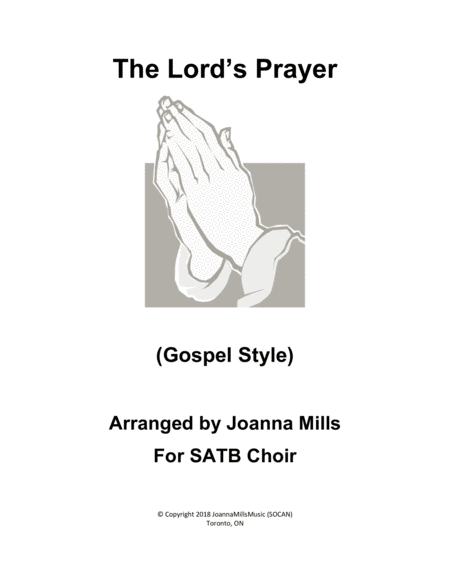 Free Sheet Music The Lords Prayer Gospel Style