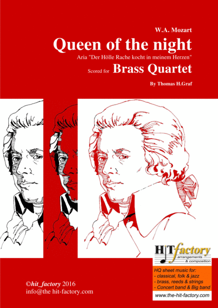 Free Sheet Music The Magic Flute Mozart Queen Of The Night Brass Quartet