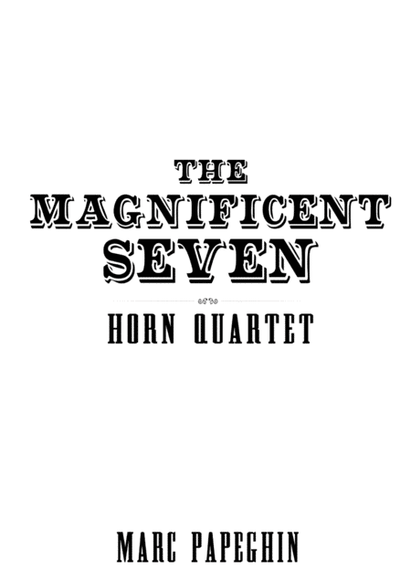 The Magnificent Seven French Horn Quartet Sheet Music