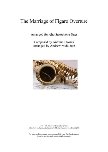 The Marriage Of Figaro Overture For Alto Saxophone Duet Sheet Music