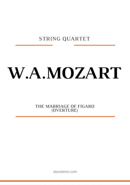 The Marriage Of Figaro Overture Sheet Music