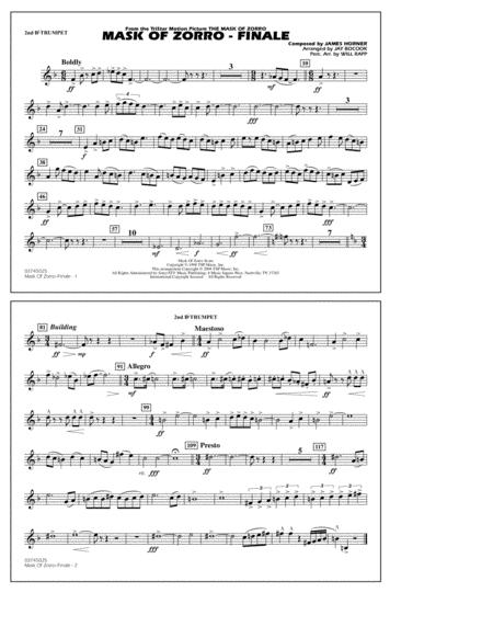 The Mask Of Zorro Finale Arr Jay Bocook 2nd Bb Trumpet Sheet Music