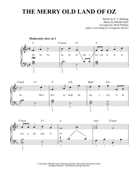 The Merry Old Land Of Oz Sheet Music