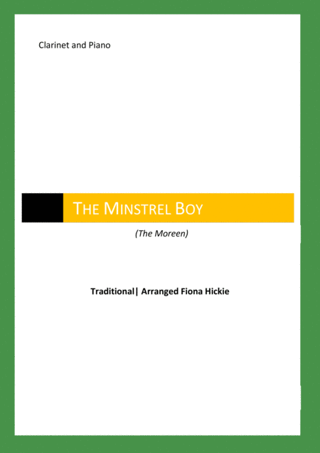 Free Sheet Music The Minstrel Boy