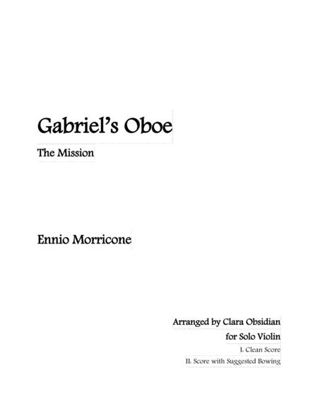 The Mission Gabriel Oboe For Solo Violin Sheet Music