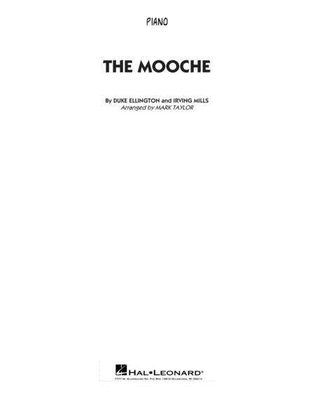 The Mooche Arr Mark Taylor Piano Sheet Music