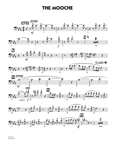 Free Sheet Music The Mooche Arr Mark Taylor Trombone 2
