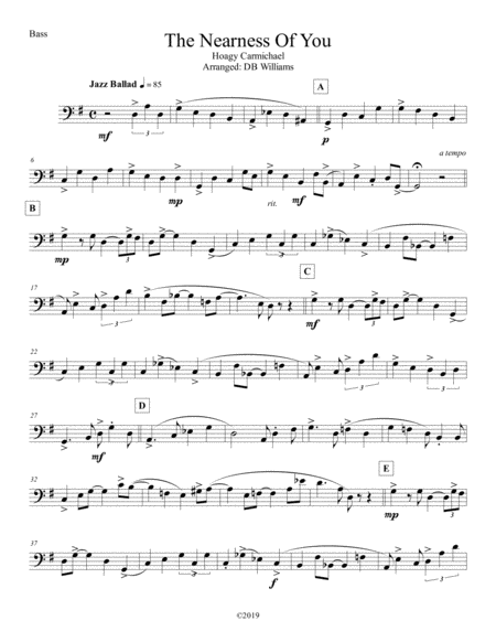 The Nearness Of You Strings Bass Sheet Music