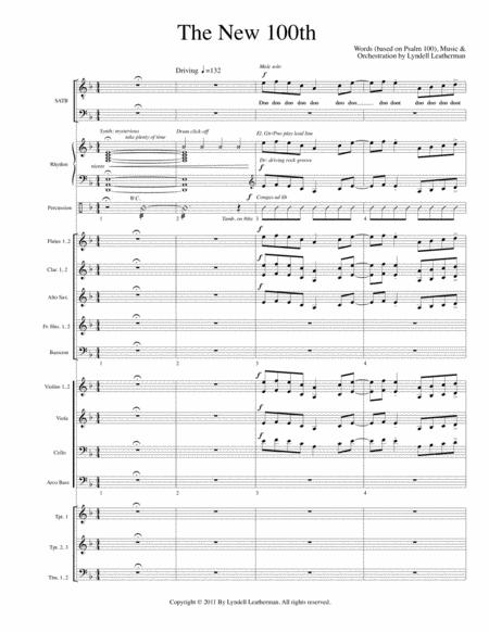 The New 100th Full Score And Parts Sheet Music