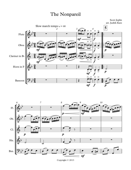 Free Sheet Music The Nonpareil