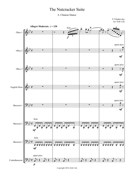 Free Sheet Music The Nutcracker Suite 6 Chinese Dance