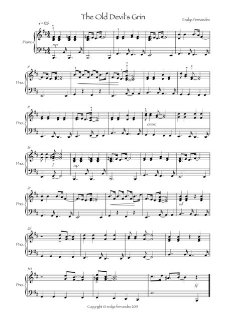 The Old Devils Grin Sheet Music