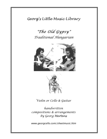 The Old Gypsy For Violin Cello Guitar Sheet Music