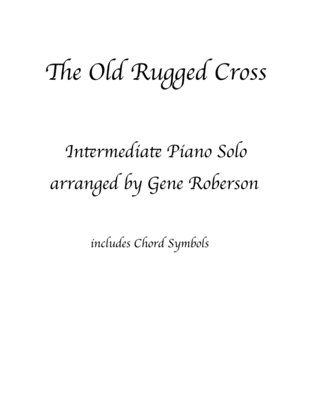 The Old Rugged Cross Piano Solo Sheet Music