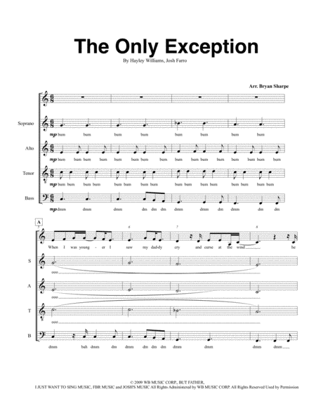 The Only Exception Sheet Music