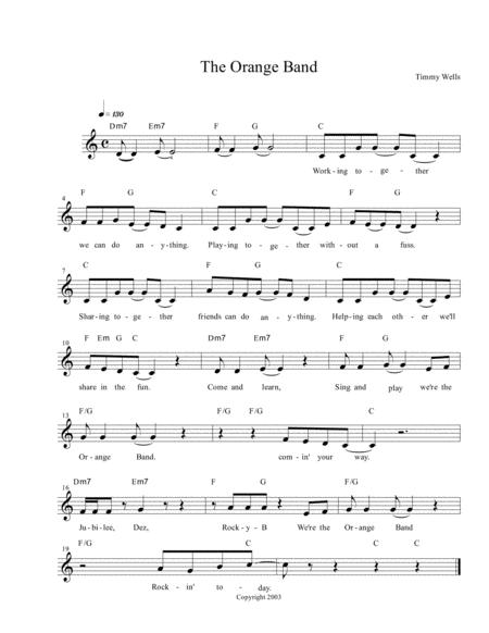 Free Sheet Music The Orange Band