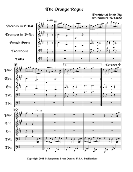 Free Sheet Music The Orange Rogue From Legends Tales Of The Renaissance Ii