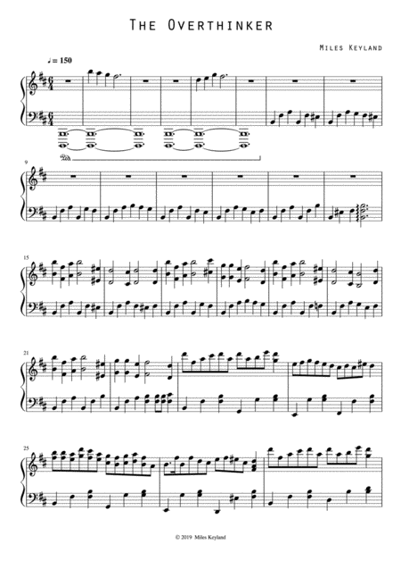 Free Sheet Music The Overthinker