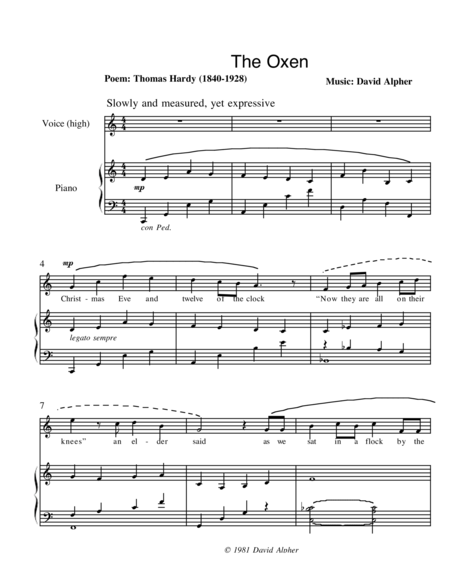 Free Sheet Music The Oxen