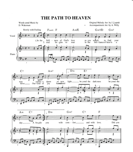 The Path To Heaven F Sheet Music