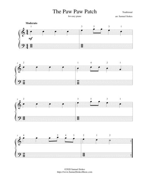 The Paw Paw Patch For Easy Piano Sheet Music