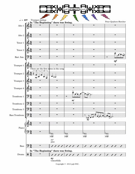 The Paxwalla Overture For Jazz Big Band Sheet Music