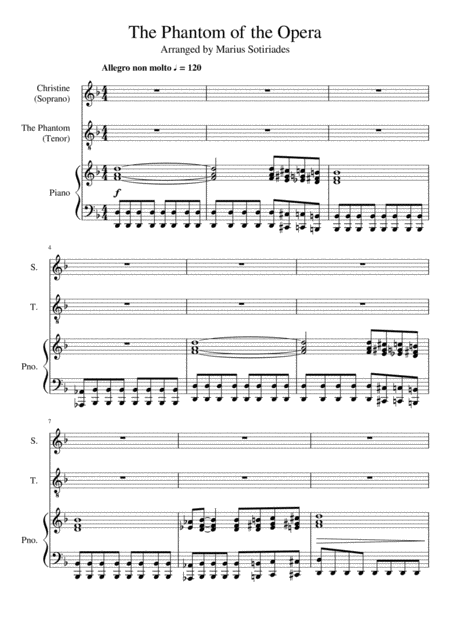 The Phantom Of The Opera Duet With Piano Sheet Music