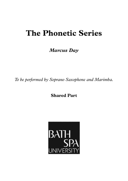 The Phonetic Series Sheet Music