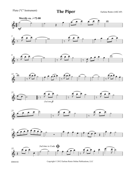 The Piper Flute Part Sheet Music