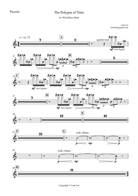 The Polygon Of Time Parts Score Sheet Music