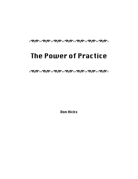 Free Sheet Music The Power Of Practice