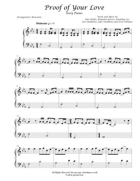 Free Sheet Music The Proof Of Your Love Forkingandcountry Joel Smallbone Sheet Music Easy Piano