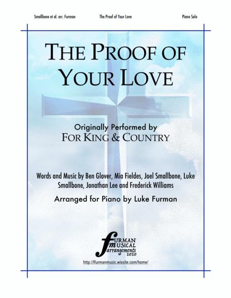 Free Sheet Music The Proof Of Your Love Piano Solo