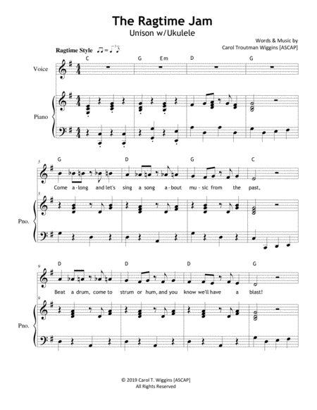 The Ragtime Jam Sheet Music